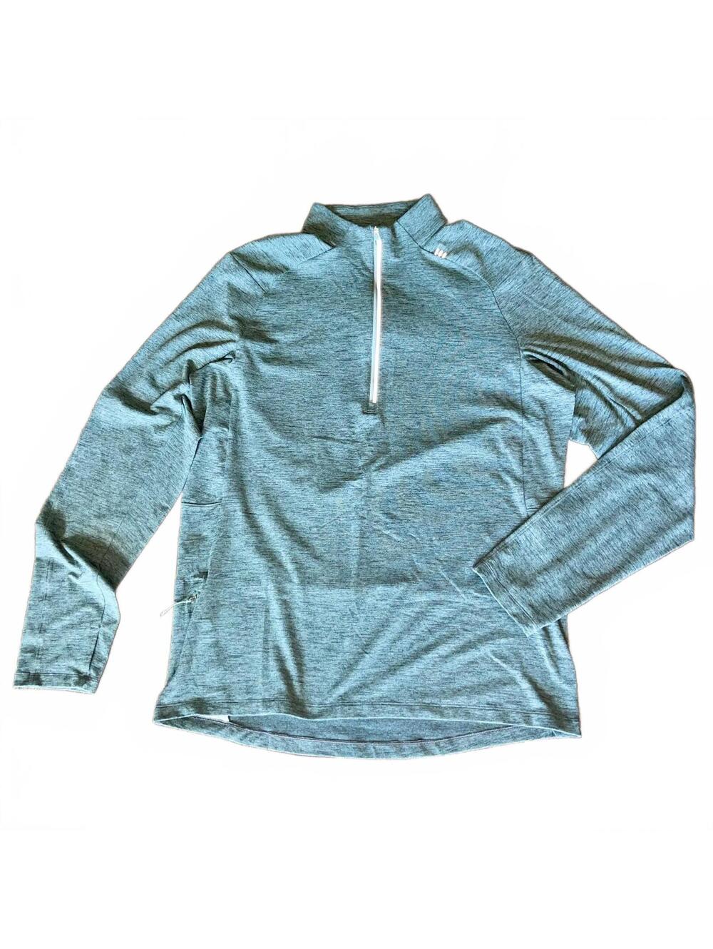 Lululemon Surge Warm Half Zip Pullover L Green Running Athletic Top Shirt